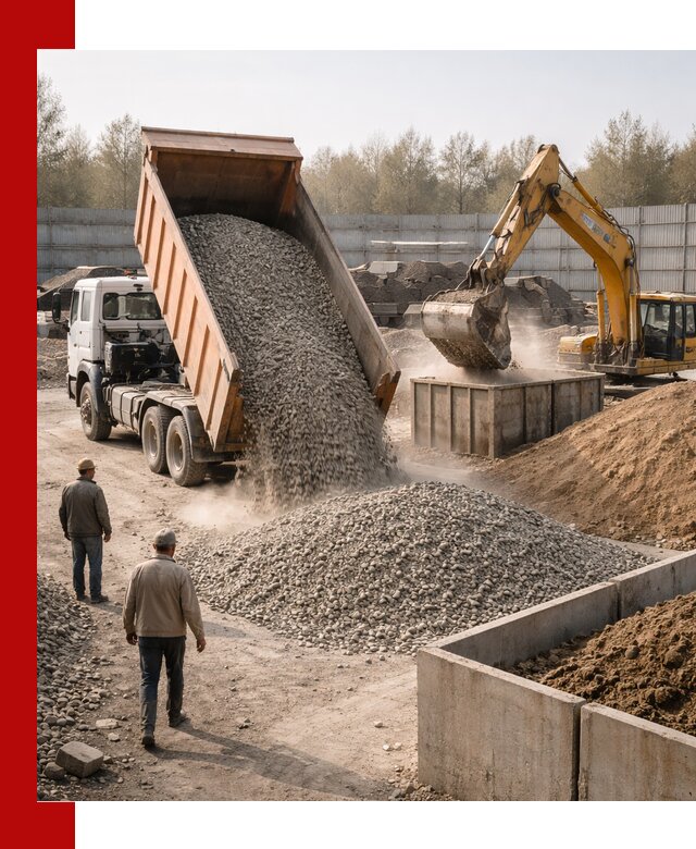 Доставка нерудных материалов с погрузкой и разгрузкой в Верхней Пышме