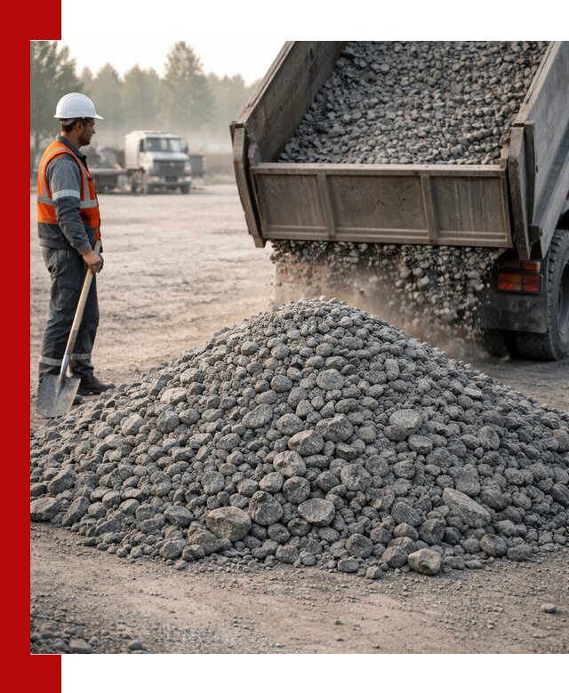 Гранитный щебень фракции 100–201 для строительства в Верхней Пышме