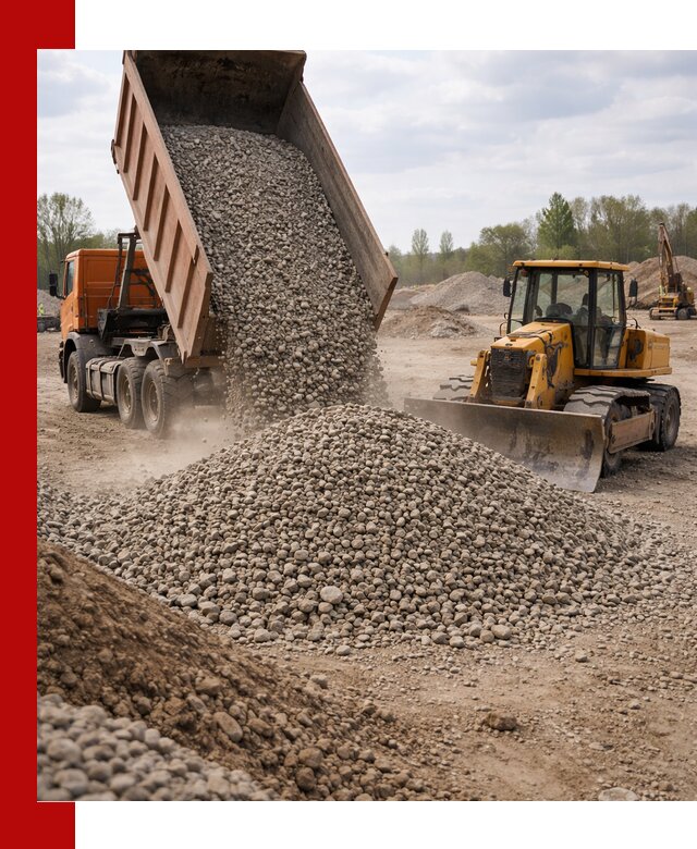 Доставка гравийного щебня фракции 40-70 в Верхней Пышме