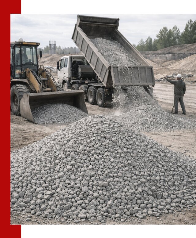 Доставка известнякового щебня фр. 5–20 в Верхней Пышме