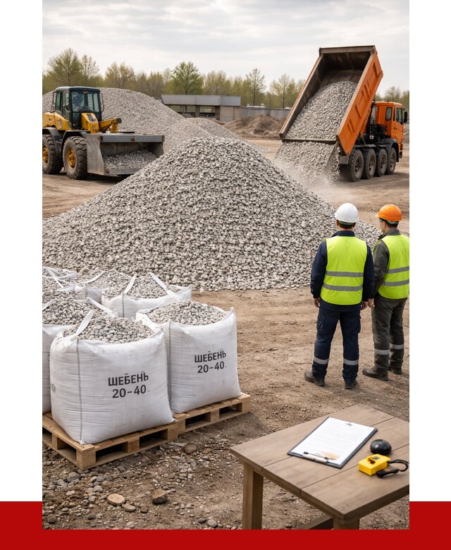 Известняковый щебень 20-40 в Верхней Пышме от 2155 р. ПРОНЕРУДВрх