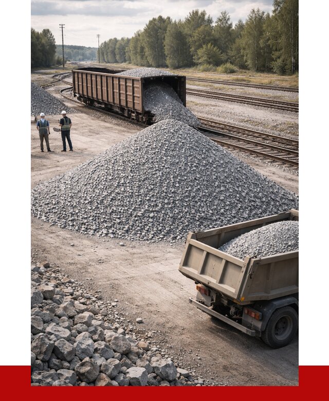 Железнодорожный щебень 20-60 в Верхней Пышме от 1744 р. | ПРОНЕРУДВрх