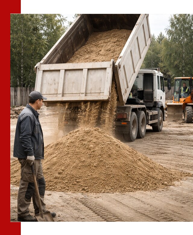 Доставка и продажа песка с разгрузкой в Верхней Пышме