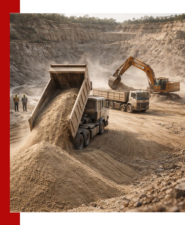 Карьерный песок навалом с доставкой в Верхней Пышме