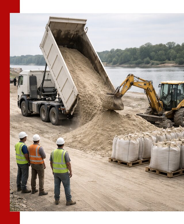 Доставка речного песка в Верхней Пышме самосвалами и погрузкой