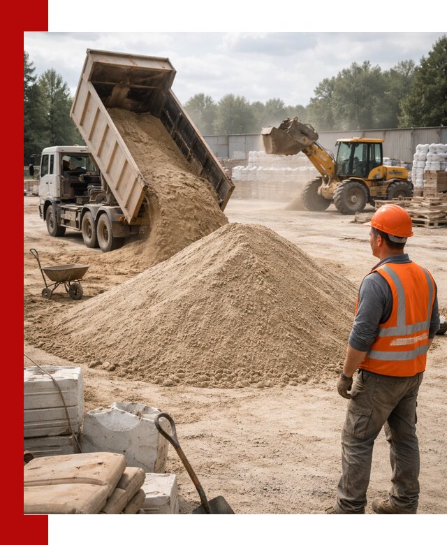 Доставка строительного песка с самосвалом в Верхней Пышме