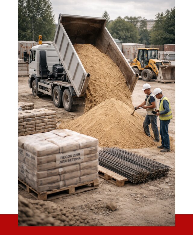 Песок для бетона в Верхней Пышме от 2565 р. с доставкой, ПРОНЕРУДВрх