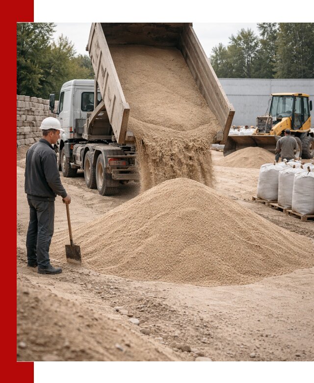Кварцевый песок фракция 0–3 мм с доставкой в Верхней Пышме