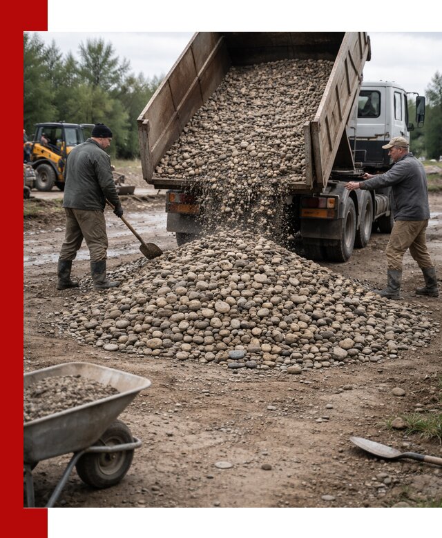 Доставка гальки речной оптом и в розницу в Верхней Пышме