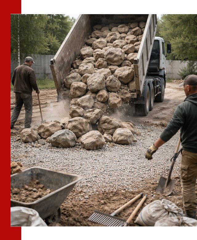 Доставка и укладка булыжника в Верхней Пышме