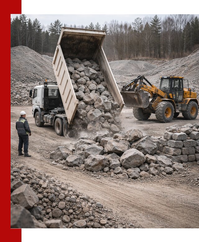 Доставка и продажа бутового гранитного камня в Верхней Пышме