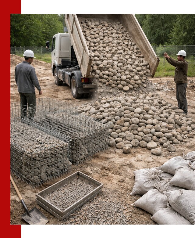 Камень для габионов фракция 70–151 в Верхней Пышме