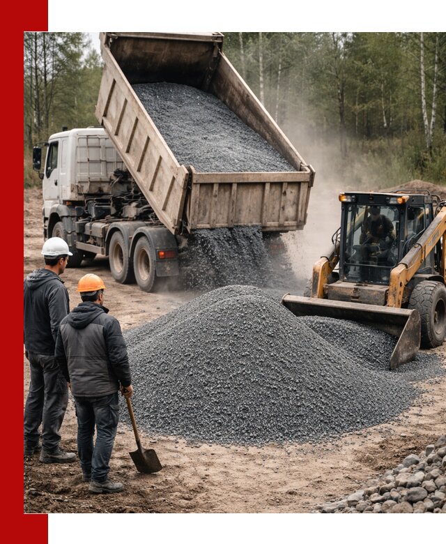 Гранитный отсев 0-5 с доставкой и разгрузкой в Верхней Пышме