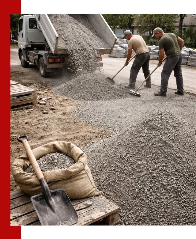 Отсев для тротуарной плитки в Верхней Пышме — доставка и укладка