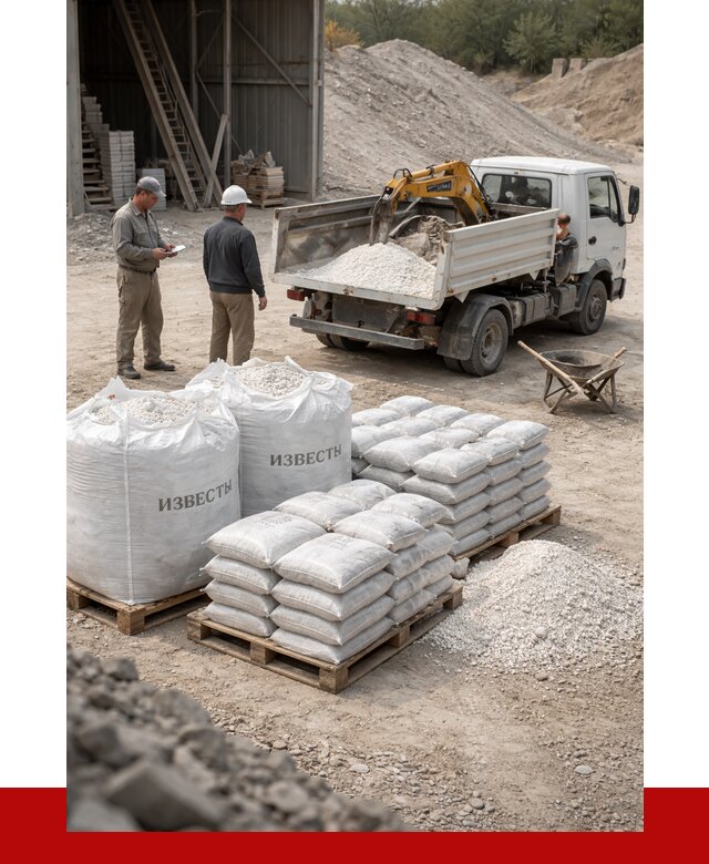 Известь строительная в Верхней Пышме с доставкой от 4309 р. | ПРОНЕРУДВрх