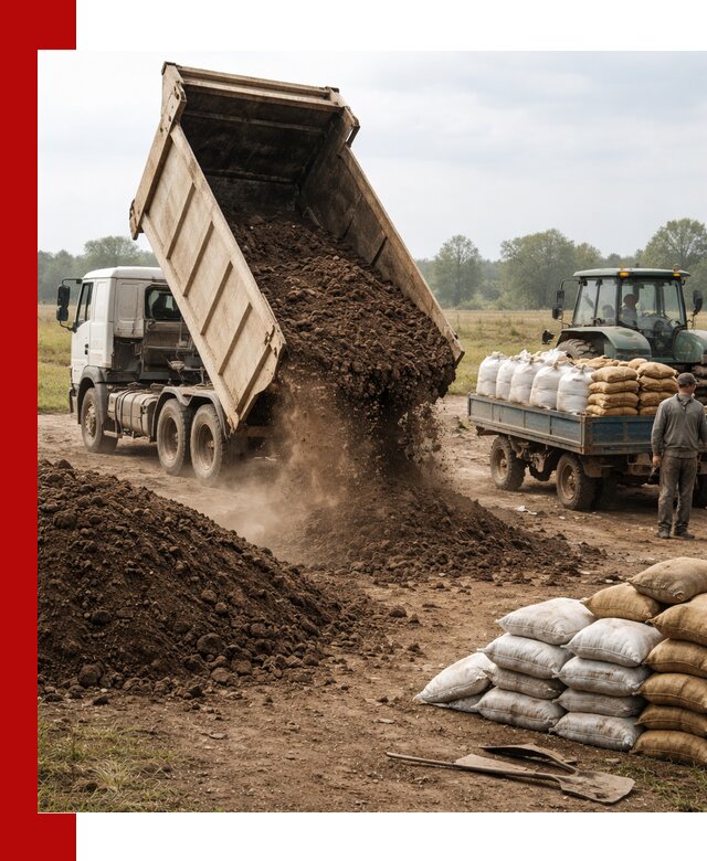 Доставка грунта и удобрений оптом в Верхней Пышме для сельхоз и строительства