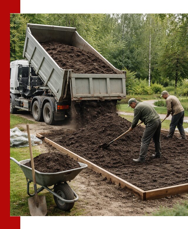 Доставка грунта для озеленения и благоустройства в Верхней Пышме