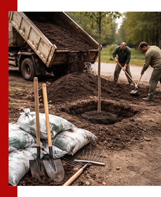 Грунт для посадки деревьев в Верхней Пышме — доставка и подготовка почвы