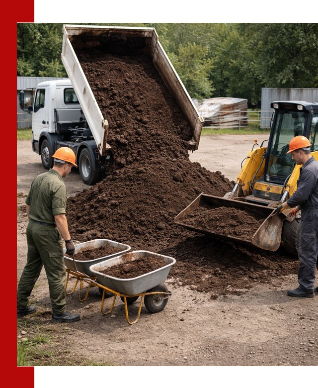 Доставка торфо-земляной смеси в Верхней Пышме для огорода и ландшафта