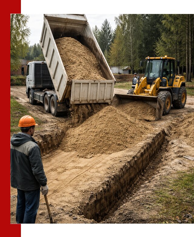 Доставка песчаного грунта в Верхней Пышме для строительных работ