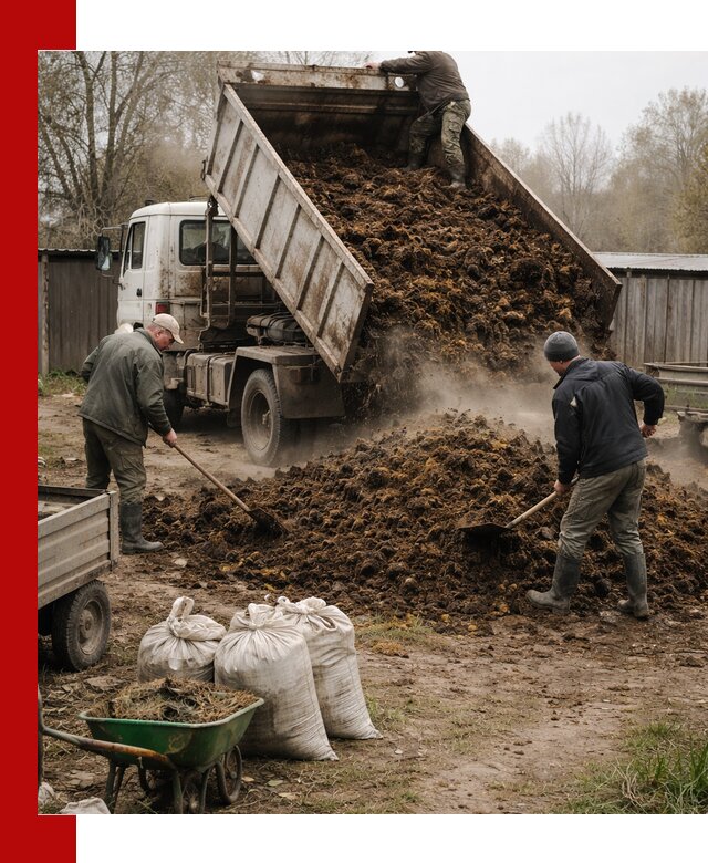 Доставка коровьего навоза самосвалом в Верхней Пышме