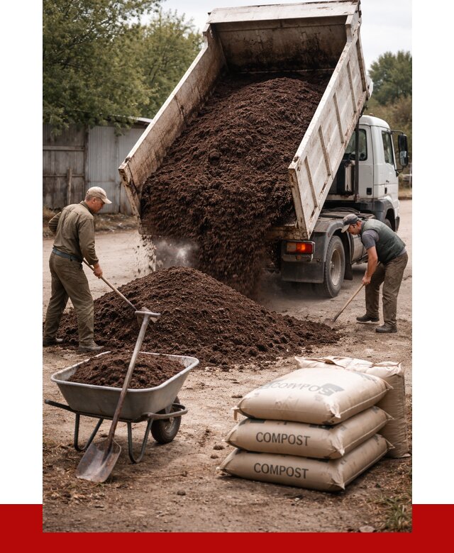 Купить компост в Верхней Пышме от 4309 р. за куб с доставкой | ПРОНЕРУДВрх