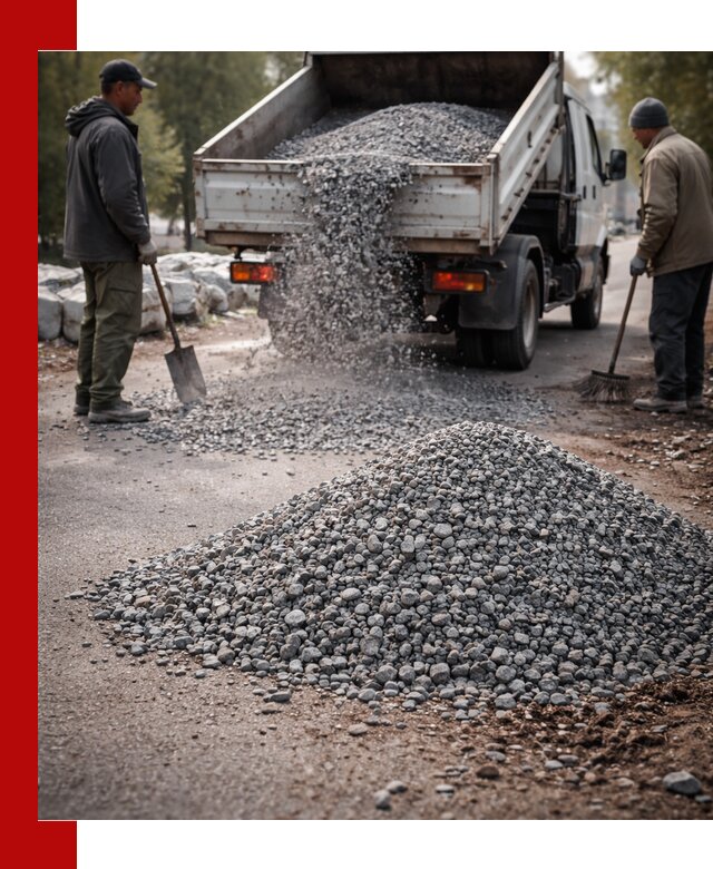 Гранитная крошка для посыпки дорог и тротуаров в Верхней Пышме