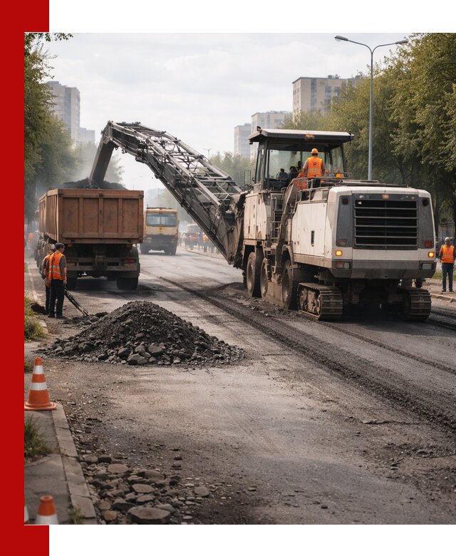 Фрезерованный асфальт в Верхней Пышме — удаление и вывоз старого покрытия