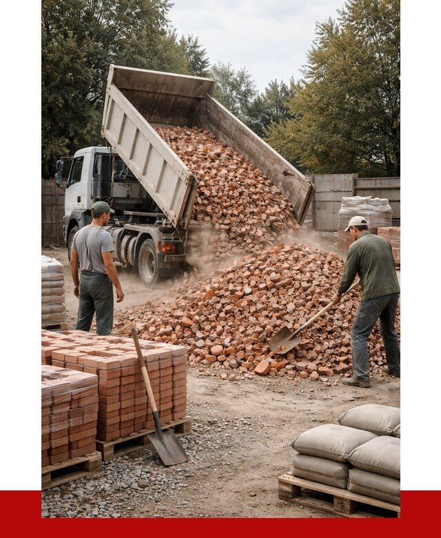 Бой кирпича в Верхней Пышме с доставкой от 4309 руб/куб | ПРОНЕРУДВрх