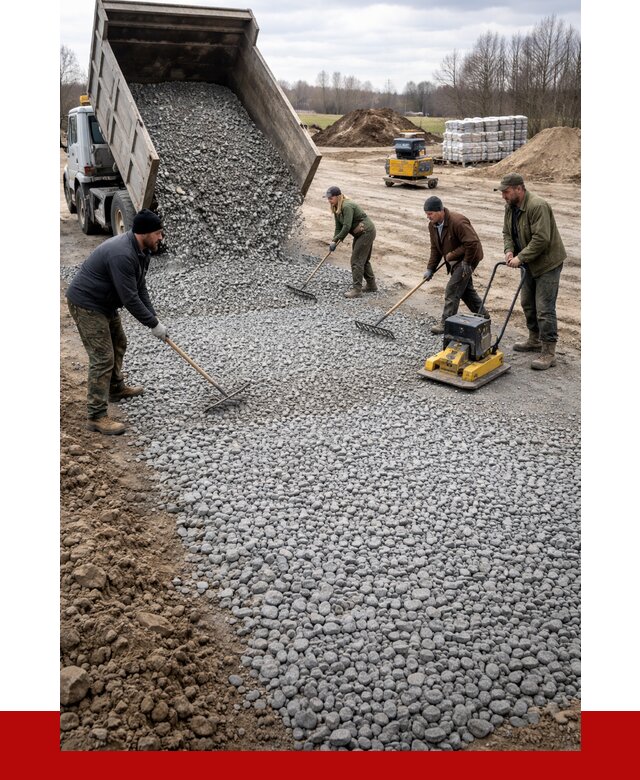 Устройство щебеночной подушки в Верхней Пышме от 4617 р. ПРОНЕРУДВрх